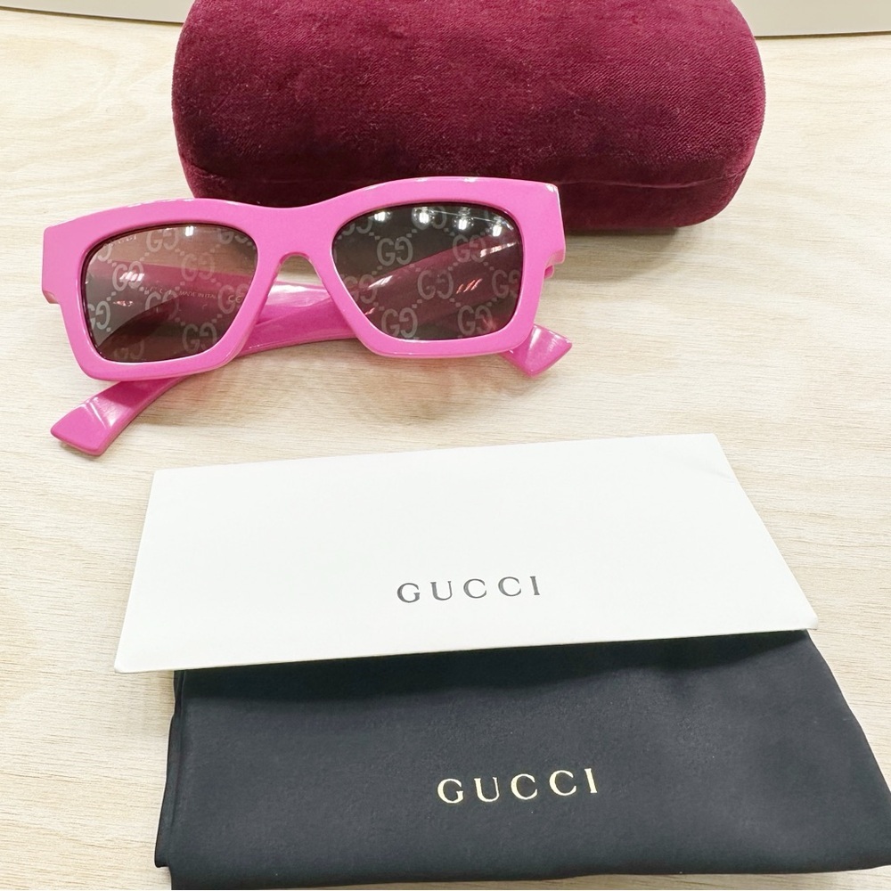 New authentic GUCCI Acetate Square Frame Sunglasses - Picture 2 of 11